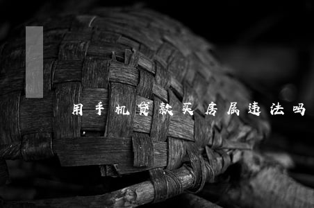 用手机贷款买房属违法吗 用手机贷款买房属违法吗