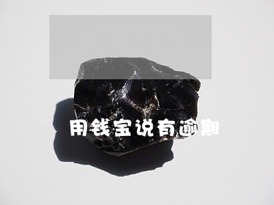 用钱宝说有逾期
