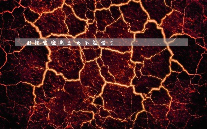 用钱宝逾期2天不能借了 用钱宝逾期2天不能借了