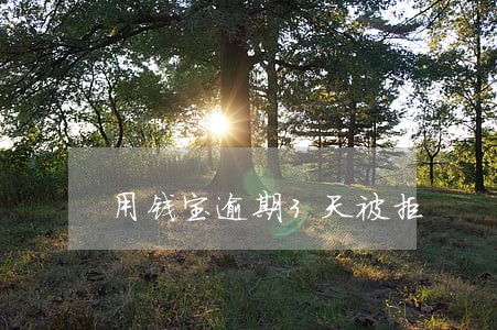 用钱宝逾期3天被拒 用钱宝逾期3天被拒
