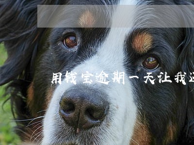 用钱宝逾期一天让我还两期 用钱宝逾期一天让我还两期