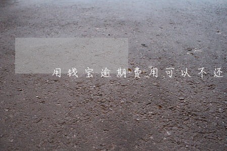 用钱宝逾期费用可以不还吗 用钱宝逾期费用可以不还吗