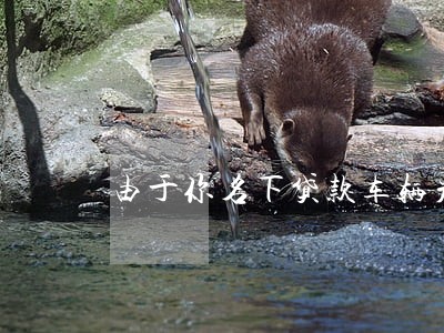 由于你名下贷款车辆严重逾期 由于你名下贷款车辆严重逾期