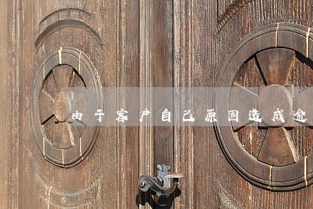 由于客户自己原因造成逾期 由于客户自己原因造成逾期