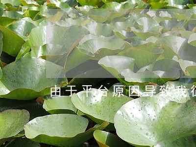 由于平台原因导致我征信逾期 由于平台原因导致我征信逾期