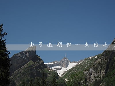 由于逾期但一次性还了两万多 由于逾期但一次性还了两万多