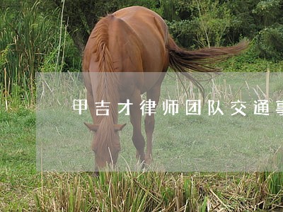 甲吉才律师团队交通事故律师 甲吉才律师团队交通事故律师