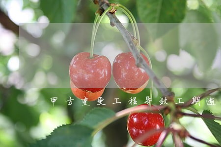 甲方变更工程导致工期逾期 甲方变更工程导致工期逾期