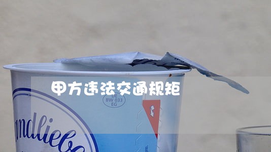 甲方违法交通规矩 甲方违法交通规矩