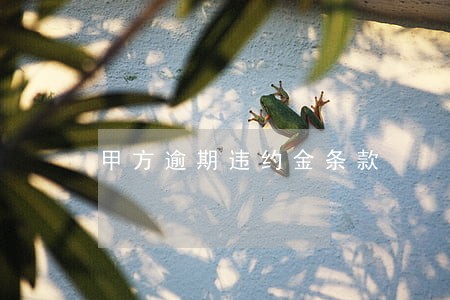 甲方逾期违约金条款 甲方逾期违约金条款