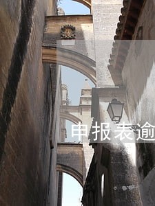 申报表逾期申报 申报表逾期申报