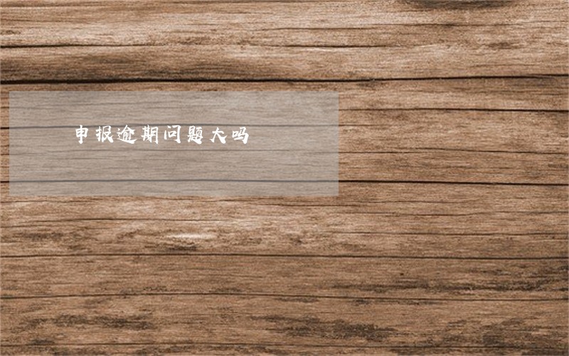 申报逾期问题大吗 申报逾期问题大吗