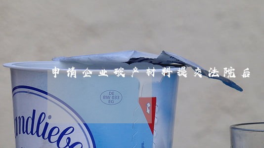 申请企业破产材料提交法院后 申请企业破产材料提交法院后