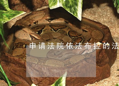 申请法院依法布控的法律依据