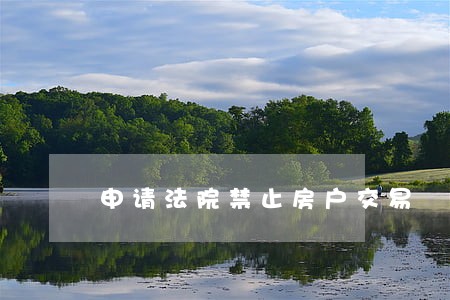 申请法院禁止房户交易 申请法院禁止房户交易