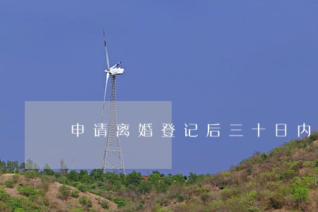 申请离婚登记后三十日内反悔