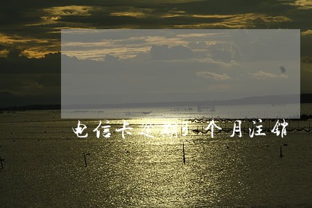 电信卡逾期3个月注销 电信卡逾期3个月注销