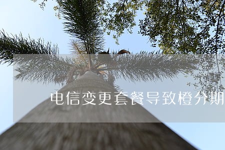电信变更套餐导致橙分期逾期 电信变更套餐导致橙分期逾期