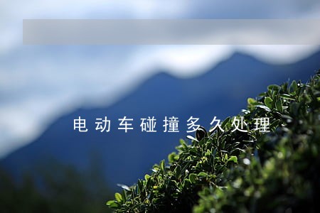 电动车碰撞多久处理