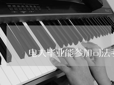 电大毕业能参加司法考试吗 电大毕业能参加司法考试吗
