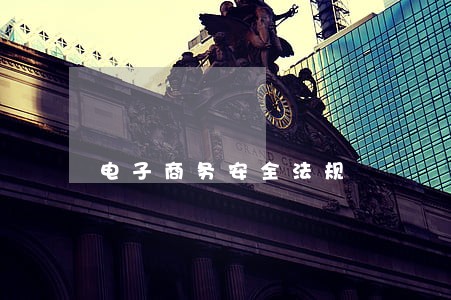 电子商务安全法规 电子商务安全法规