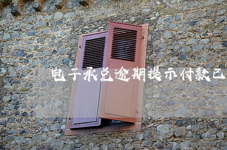 电子承兑逾期提示付款已拒付 电子承兑逾期提示付款已拒付