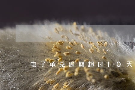 电子承兑逾期超过10天怎么办