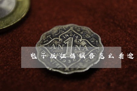 电子版征信报告怎么看逾期金额 电子版征信报告怎么看逾期金额