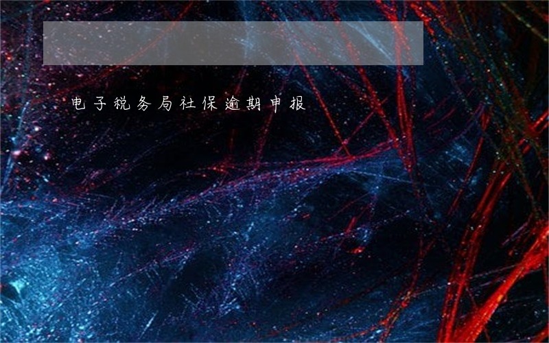 电子税务局社保逾期申报 电子税务局社保逾期申报