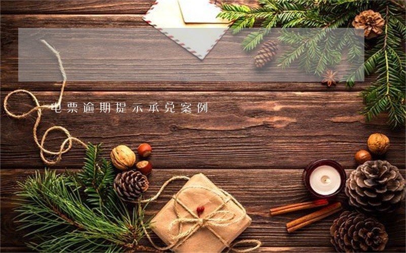 电票逾期提示承兑案例 电票逾期提示承兑案例