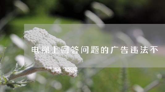电视上回答问题的广告违法不
