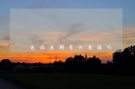 电话逾期有必要接吗