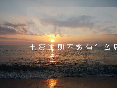 电费逾期不缴有什么后果