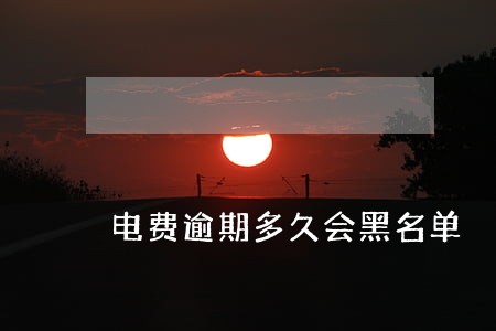 电费逾期多久会黑名单 电费逾期多久会黑名单
