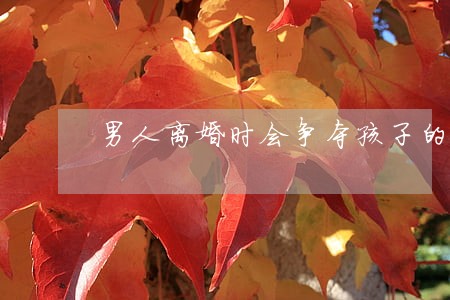 男人离婚时会争夺孩子的抚养权么 男人离婚时会争夺孩子的抚养权么