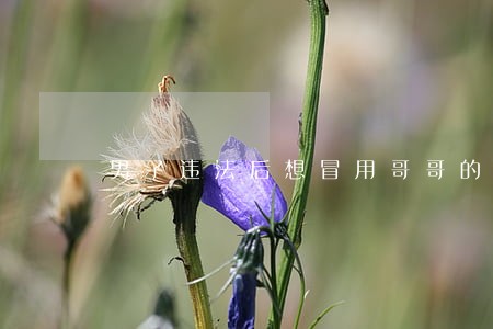 男子违法后想冒用哥哥的信息