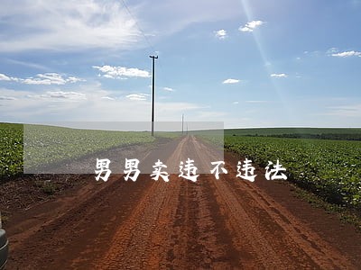 男男卖违不违法 男男卖违不违法