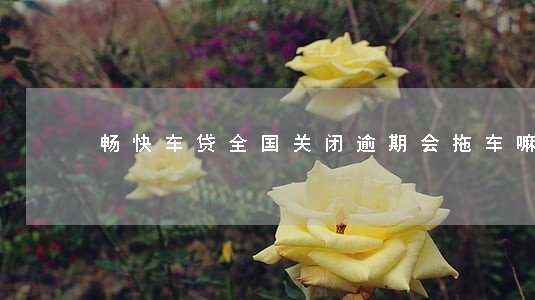 畅快车贷全国关闭逾期会拖车嘛 畅快车贷全国关闭逾期会拖车嘛
