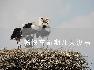 畅快车逾期几天没事 畅快车逾期几天没事