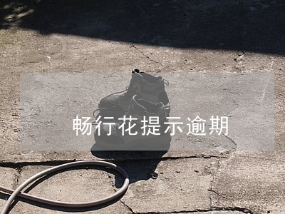 畅行花提示逾期 畅行花提示逾期