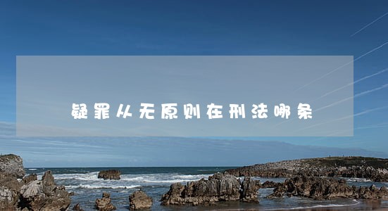 疑罪从无原则在刑法哪条