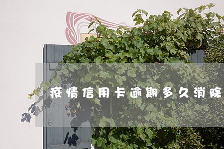 疫情信用卡逾期多久消除