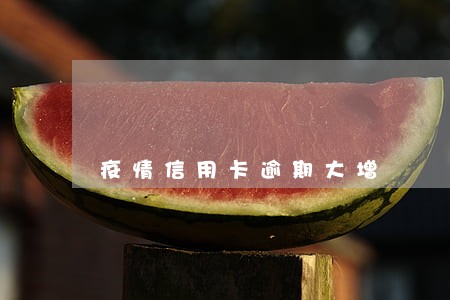 疫情信用卡逾期大增 疫情信用卡逾期大增