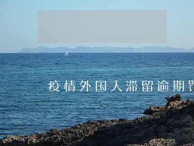 疫情外国人滞留逾期罚多少钱 疫情外国人滞留逾期罚多少钱