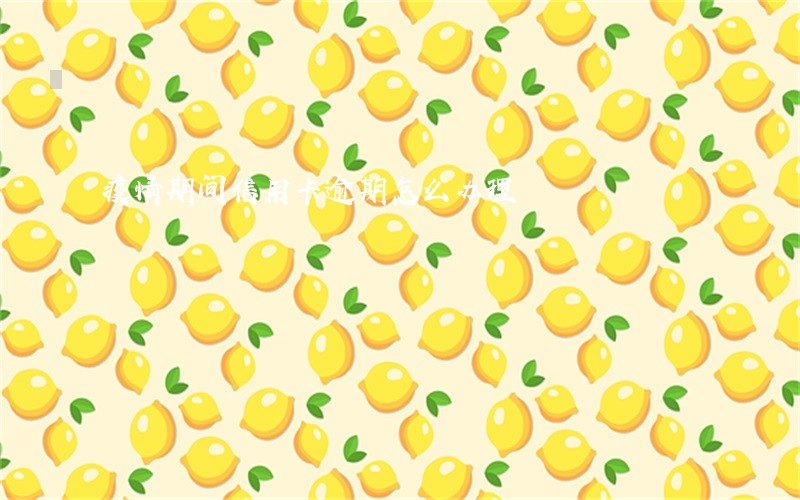 疫情期间信用卡逾期怎么办理 疫情期间信用卡逾期怎么办理
