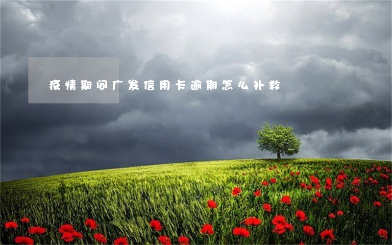 疫情期间广发信用卡逾期怎么补救 疫情期间广发信用卡逾期怎么补救