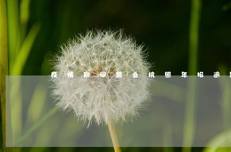 疫情期间营业执照年报逾期 疫情期间营业执照年报逾期