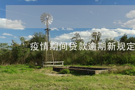 疫情期间贷款逾期新规定 疫情期间贷款逾期新规定