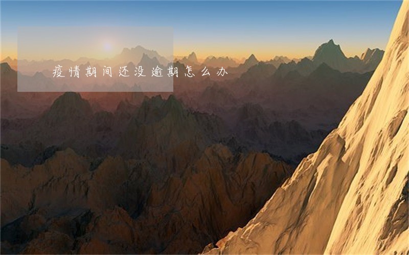 疫情期间还没逾期怎么办 疫情期间还没逾期怎么办