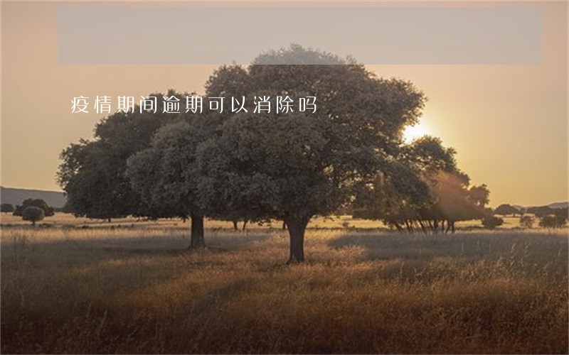 疫情期间逾期可以消除吗 疫情期间逾期可以消除吗